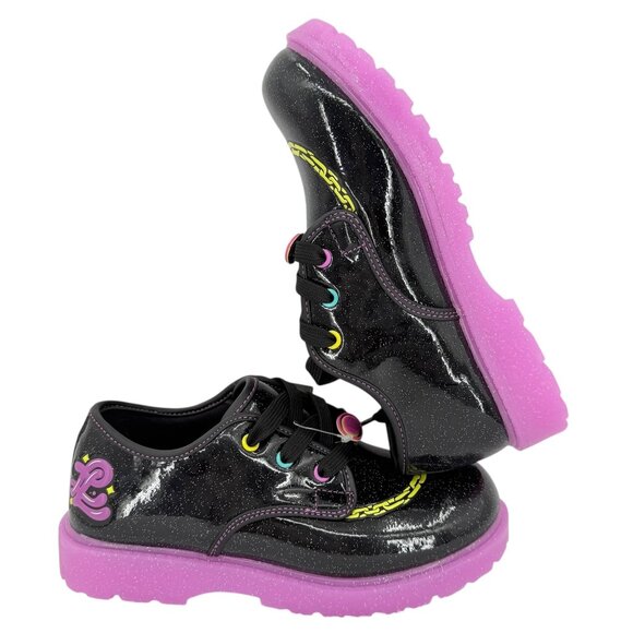 Nickelodeon That Girl Lay Lay Sparkle Glitter Lace-up Black Pink Shoes Sz 3 NWOB - Picture 9 of 12